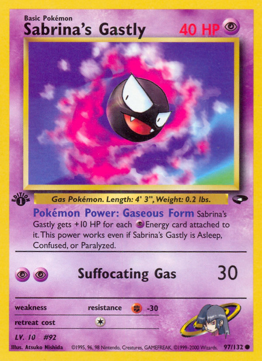 Sabrina's Gastly 97/132 Common | Gym Challenge | Pokemon Card