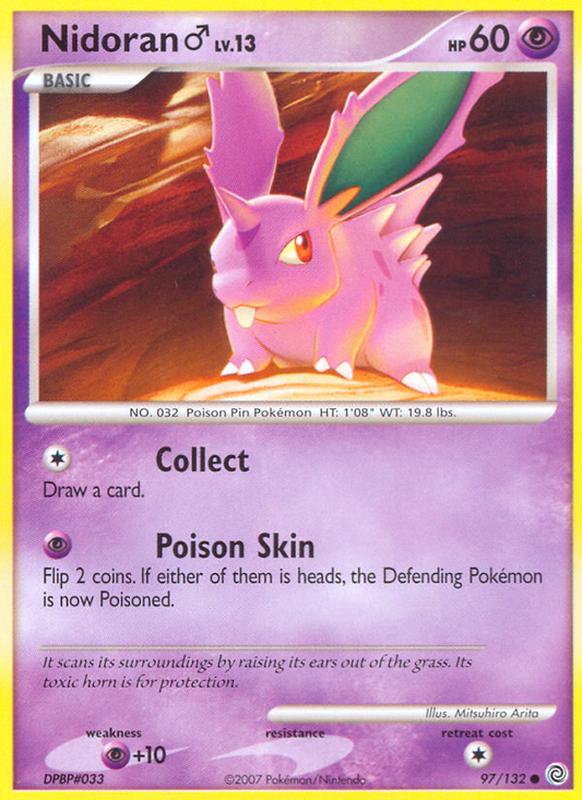 Nidoran ♂ 97/132 Common | Secret Wonders | Pokemon Card