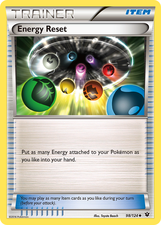 Energy Reset 98/124 Uncommon | Fates Collide | Pokemon Card