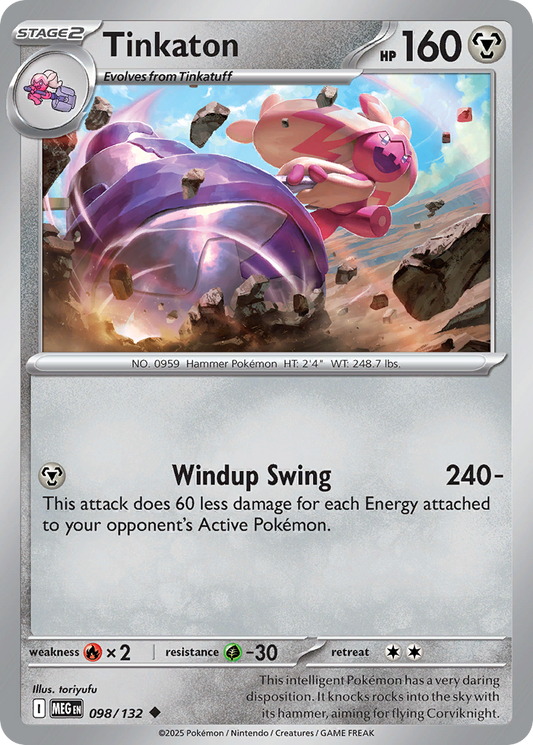 Tinkaton 98/132 Uncommon | Mega Evolution | Pokemon Card