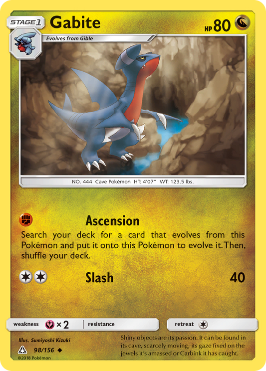 Gabite 98/156 Uncommon | Ultra Prism | Pokemon Card