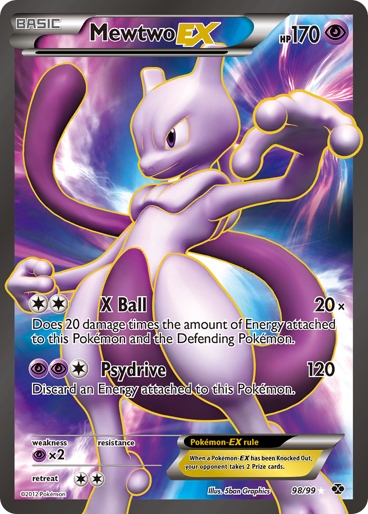 Mewtwo-EX 98/99 Rare Ultra | Next Destinies | Pokemon Card