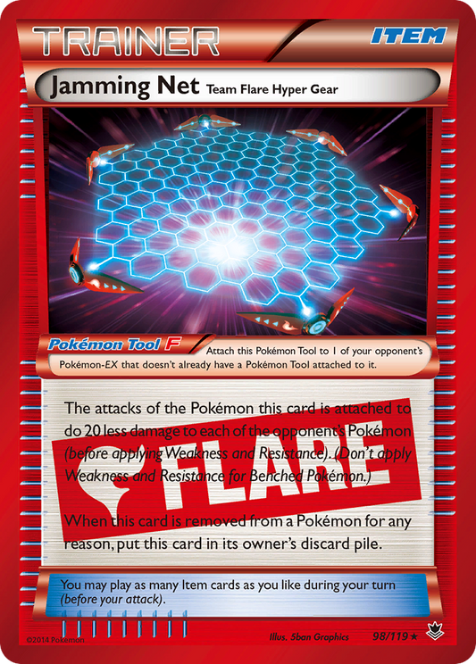 Jamming Net Team Flare Hyper Gear 98/119 Rare Holo | Phantom Forces | Pokemon Card