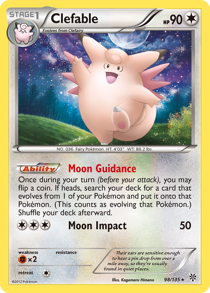 Clefable 98/135 Rare | Plasma Storm | Pokemon Card
