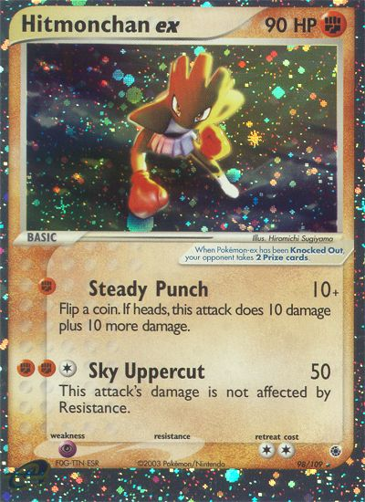 Hitmonchan ex 98/109 Rare Holo EX | Ruby & Sapphire | Pokemon Card