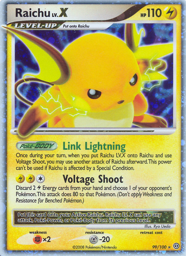 Raichu LV.X 99/100 Rare Holo LV.X | Stormfront | Pokemon Card