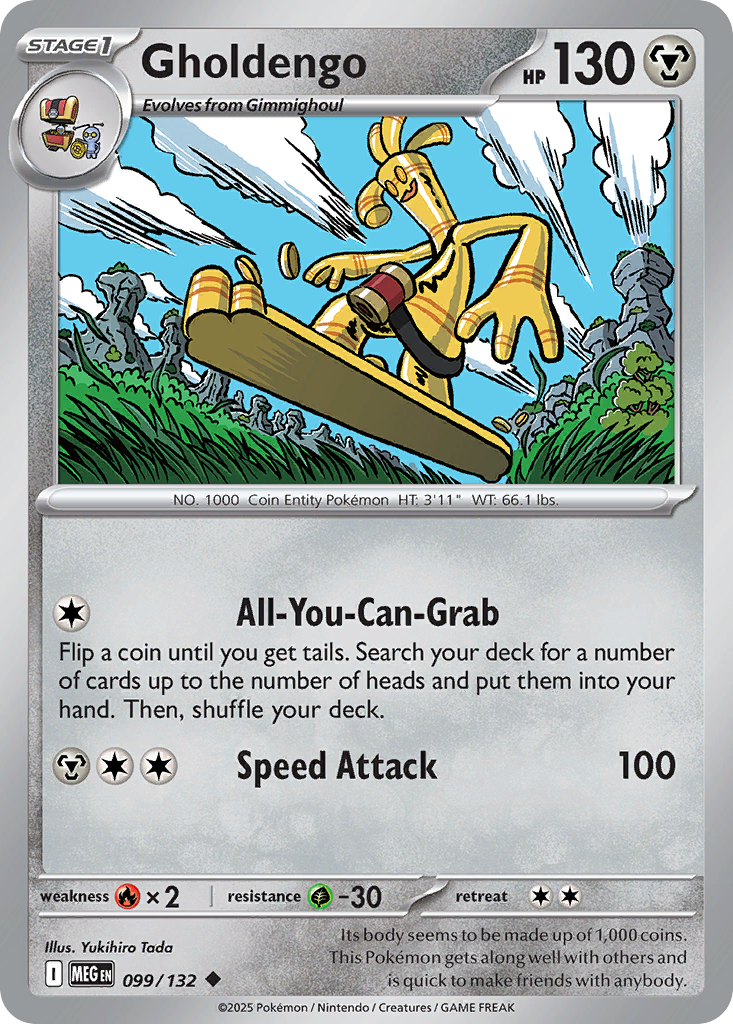 Gholdengo 99/132 Uncommon | Mega Evolution | Pokemon Card
