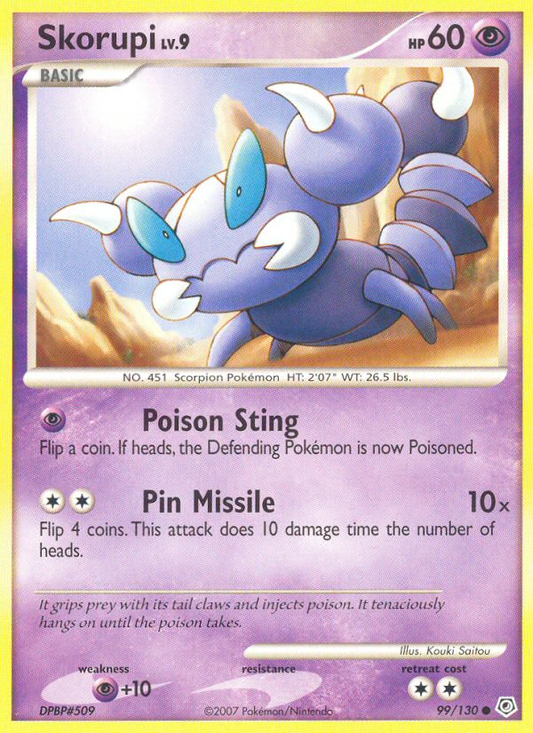 Skorupi 99/130 Common | Diamond & Pearl | Pokemon Card
