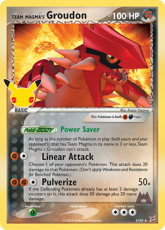 Team Magma's Groudon 9/25 Classic Collection | Celebrations: Classic Collection | Pokemon Card