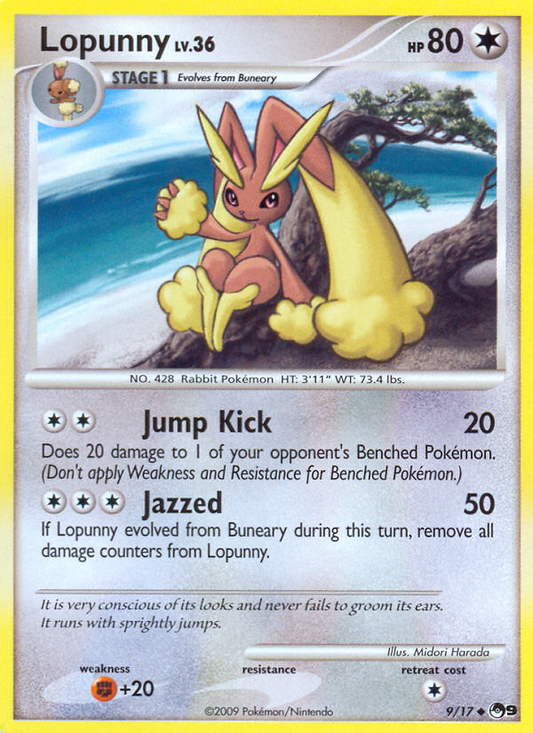 Lopunny 9/17 Uncommon | POP Series 9 | Pokemon Card