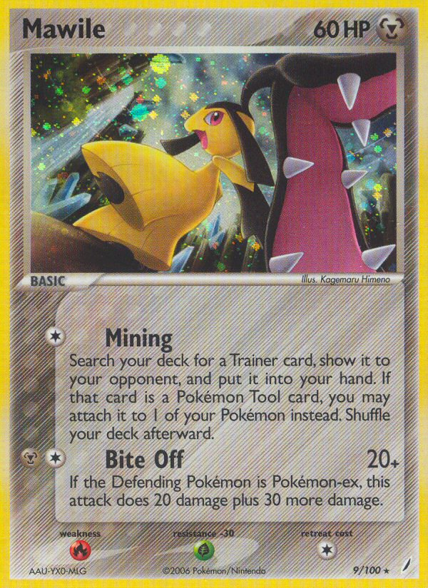 Mawile 9/100 Rare Holo | Crystal Guardians | Pokemon Card