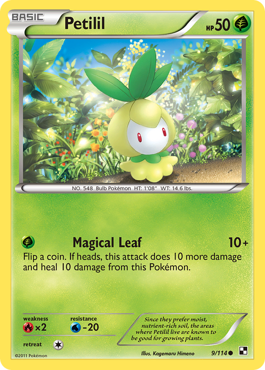 Petilil 9/114 Common | Black & White | Pokemon Card