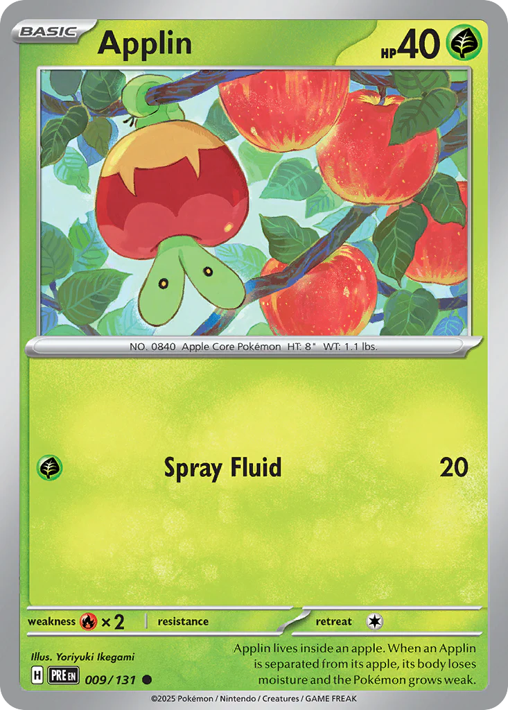 Applin 9/131 Reverse Holo | Prismatic Evolutions | Pokemon Card