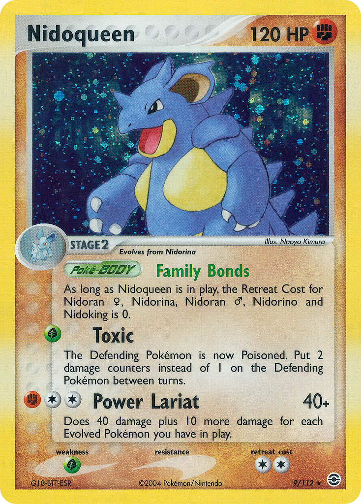 Nidoqueen 9/112 Rare Holo | FireRed & LeafGreen | Pokemon Card