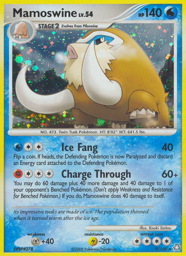 Mamoswine 9/146 Rare Holo | Legends Awakened | Pokemon Card