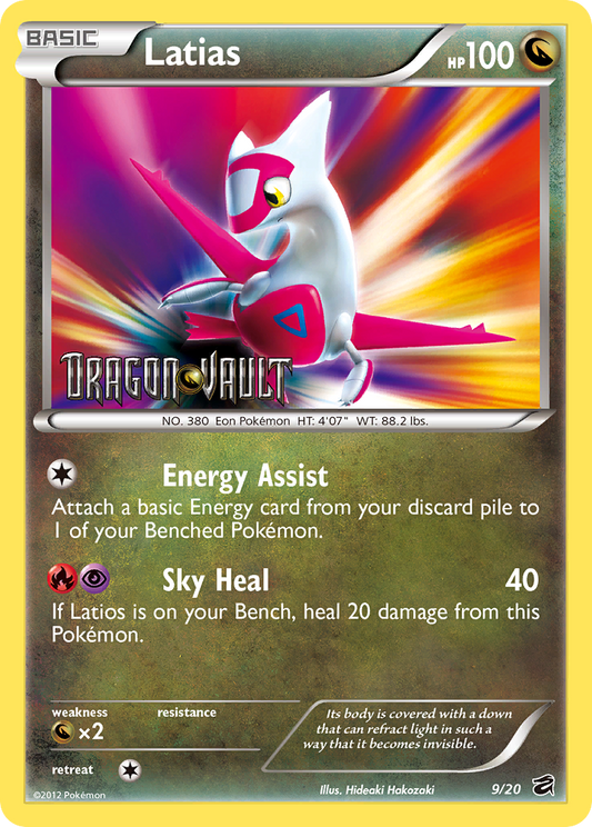 Latias 9/20 Rare Holo | Dragon Vault | Pokemon Card