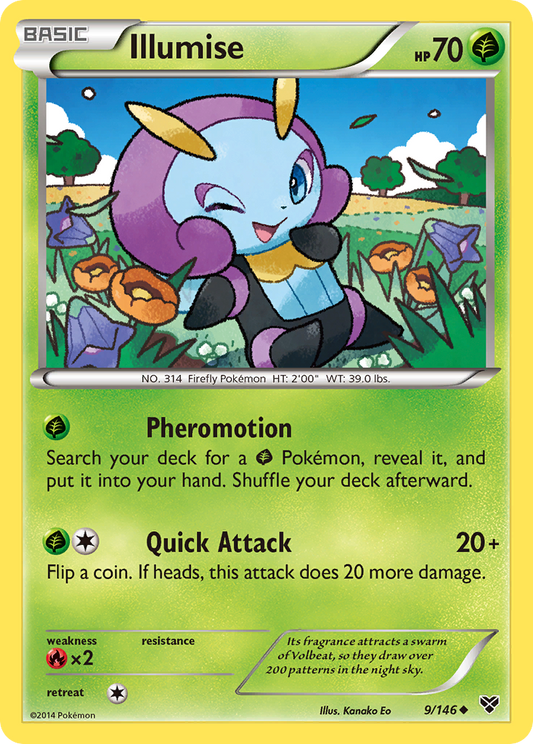 Illumise 9/146 Uncommon | XY | Pokemon Card