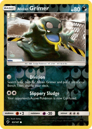 Alolan Grimer 83/147 Reverse Holo | Burning Shadows | Pokemon Card