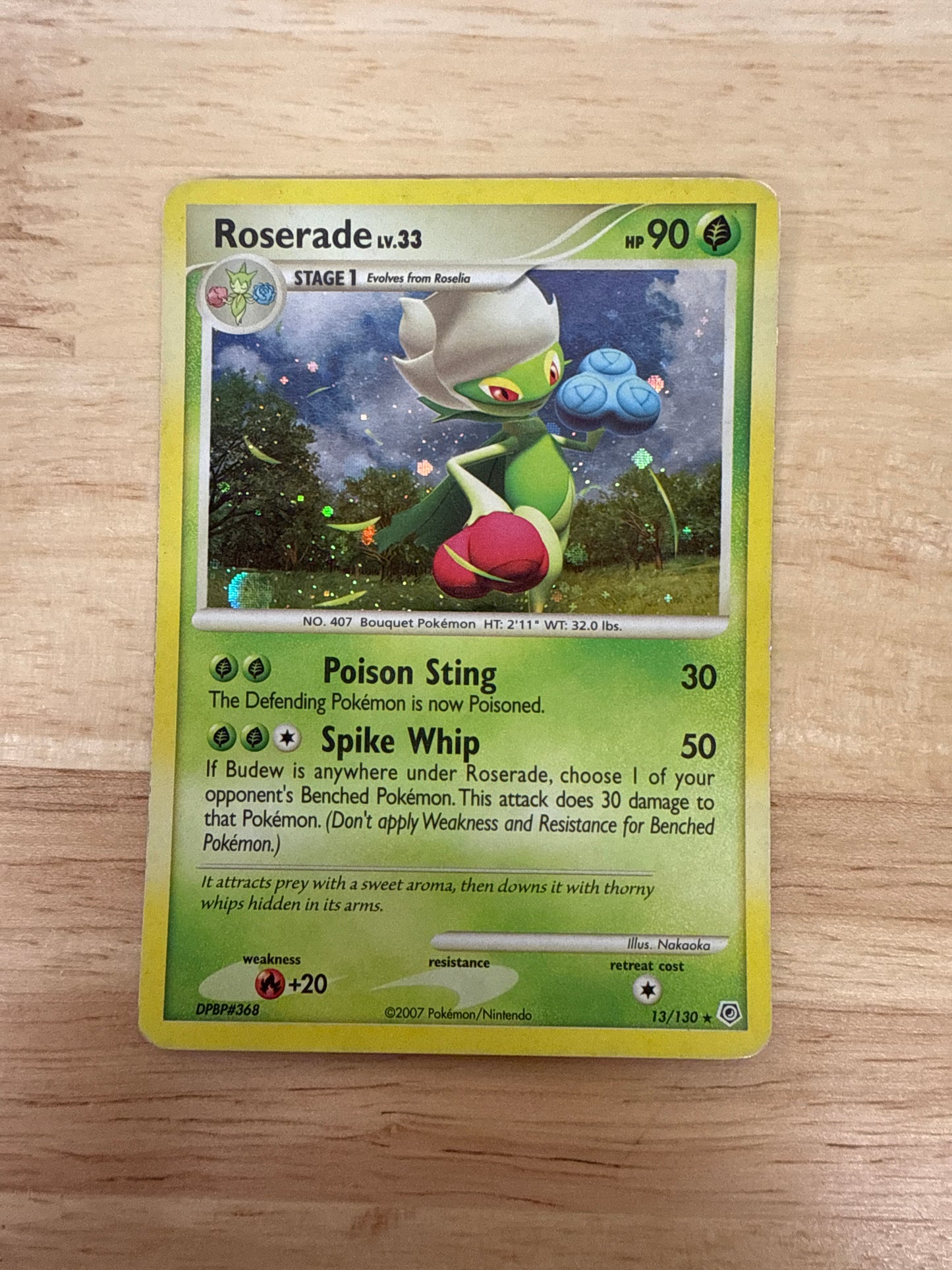 Roserade 13/130 Rare Holo | Diamond & Pearl | Pokemon Card