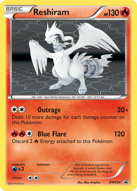Reshiram BW004/101 Promo | BW Black Star Promos | Pokemon Card