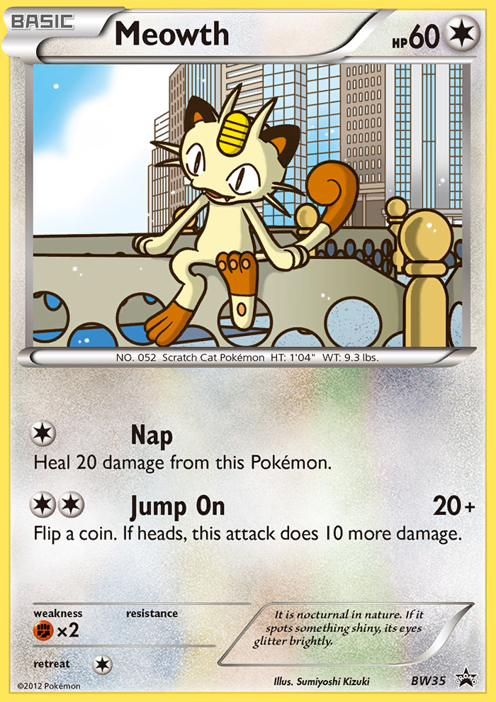 Meowth BW35/101 Promo | BW Black Star Promos | Pokemon Card
