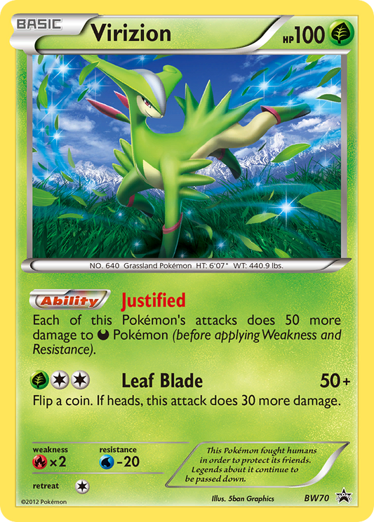 Virizion BW70/101 Promo | BW Black Star Promos | Pokemon Card