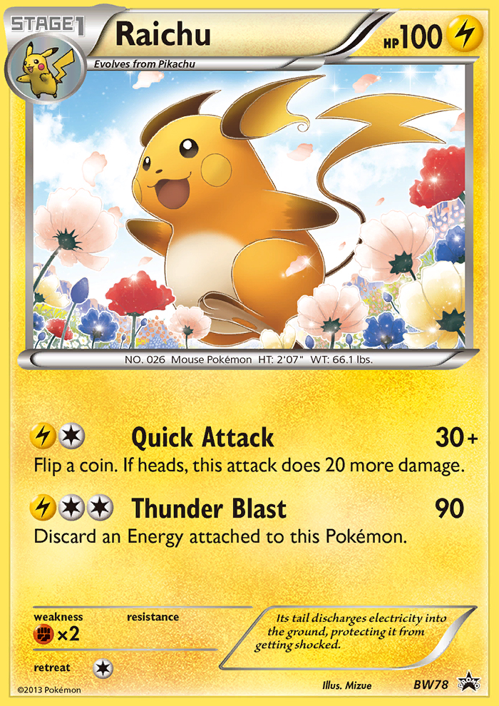 Raichu BW78/101 Promo | BW Black Star Promos | Pokemon Card