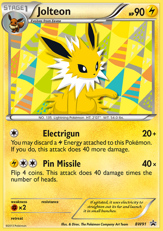 Jolteon BW91/101 Promo | BW Black Star Promos | Pokemon Card