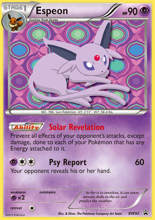 Espeon BW92/101 Promo | BW Black Star Promos | Pokemon Card
