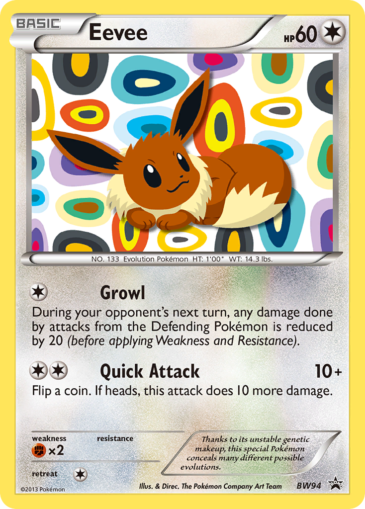Eevee BW94/101 Promo | BW Black Star Promos | Pokemon Card