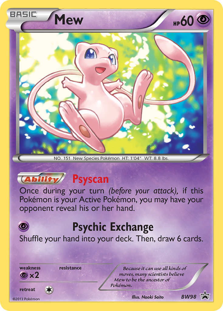 Mew BW98/101 Promo | BW Black Star Promos | Pokemon Card