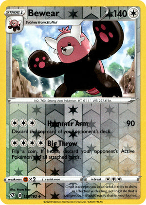 Bewear 150/192 Reverse Holo | Rebel Clash | Pokemon Card