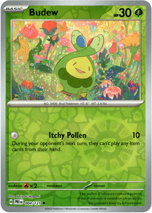 Budew 4/131 Pokeball Holo | Prismatic Evolutions | Pokemon Card