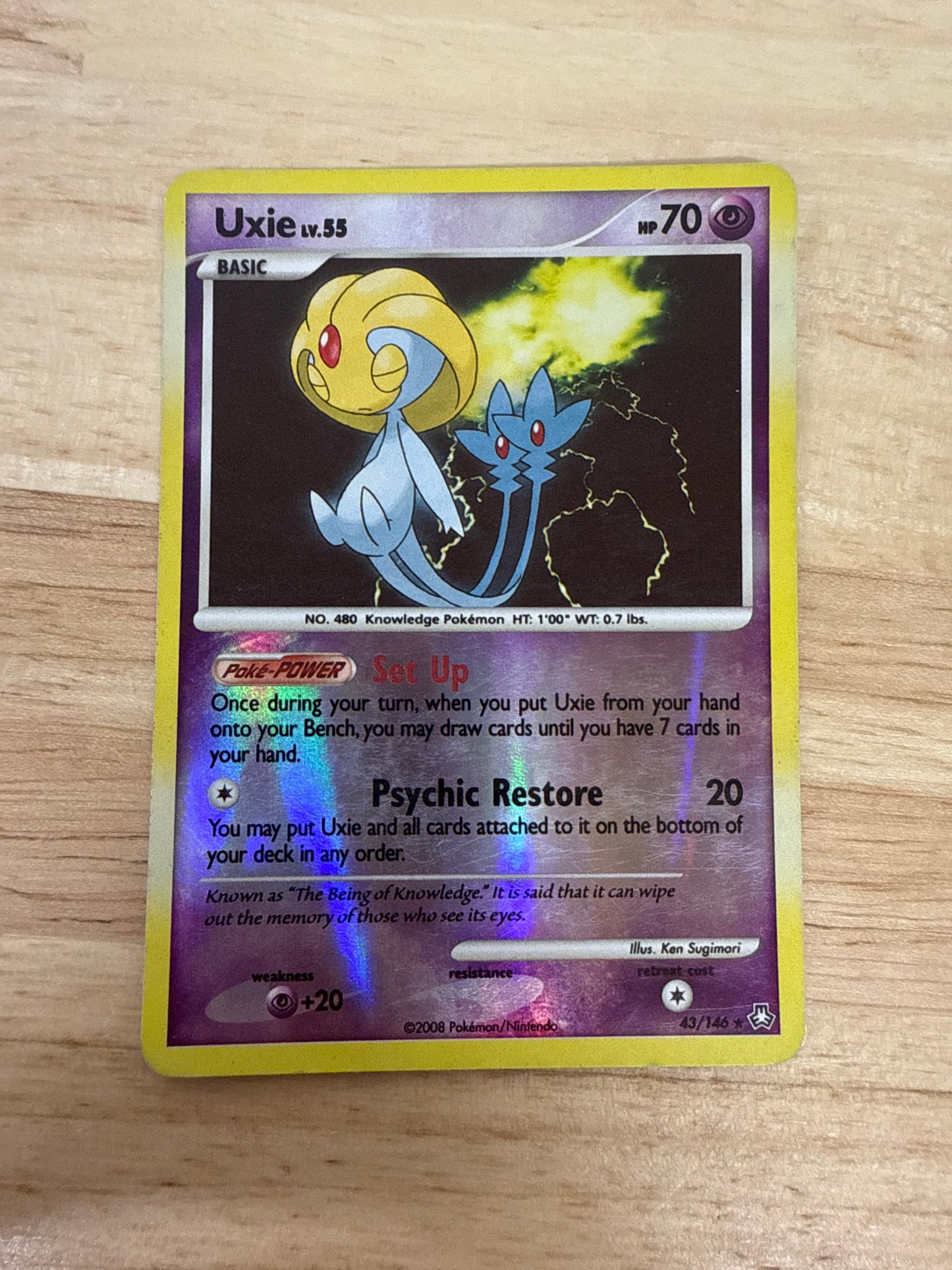 Uxie 43/146 Reverse Holo | Legends Awakened | Pokemon Card
