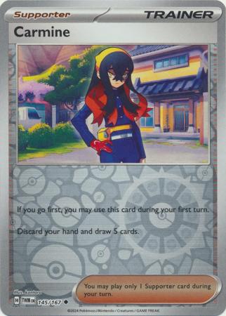 Carmine 145/167 Reverse Holo | Twilight Masquerade | Pokemon Card