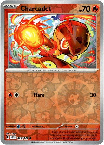 Charcadet 29/142 Reverse Holo | Stellar Crown | Pokemon Card