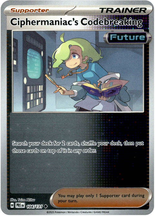 Ciphermaniac's Codebreaking 104/131 Reverse Holo | Prismatic Evolutions | Pokemon Card