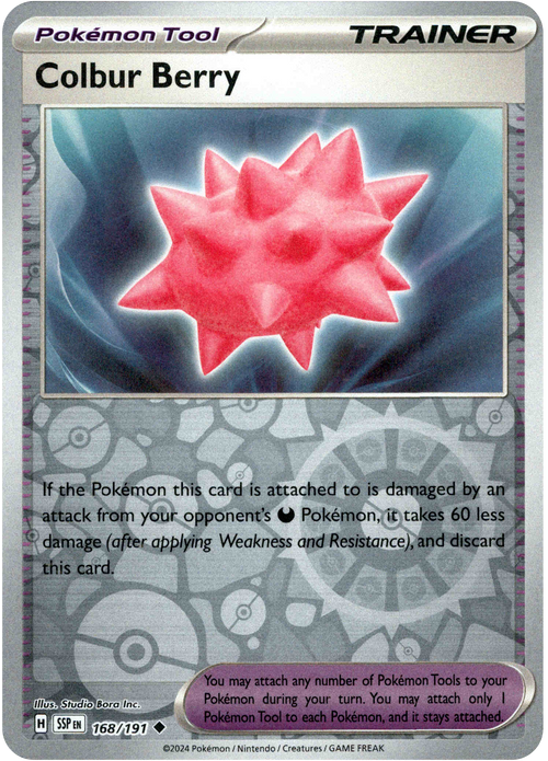 Colbur Berry 168/191 Reverse Holo | Surging Sparks | Pokemon Card