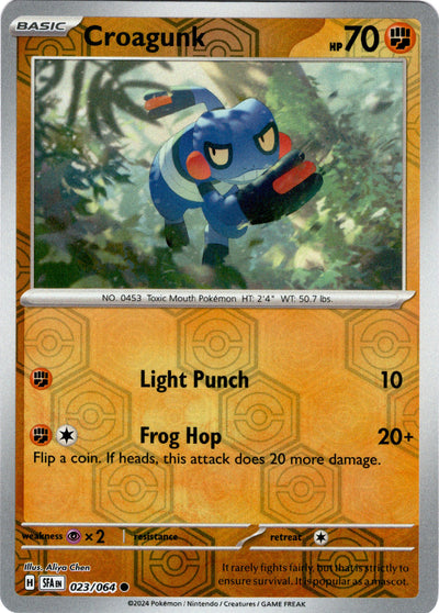 Croagunk 23/64 Reverse Holo | Shrouded Fable | Pokemon Card