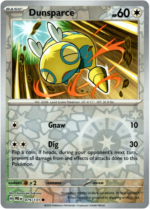 Dunsparce 79/131 Reverse Holo | Prismatic Evolutions | Pokemon Card