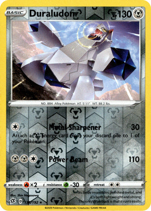 Duraludon 138/192 Reverse Holo | Rebel Clash | Pokemon Card
