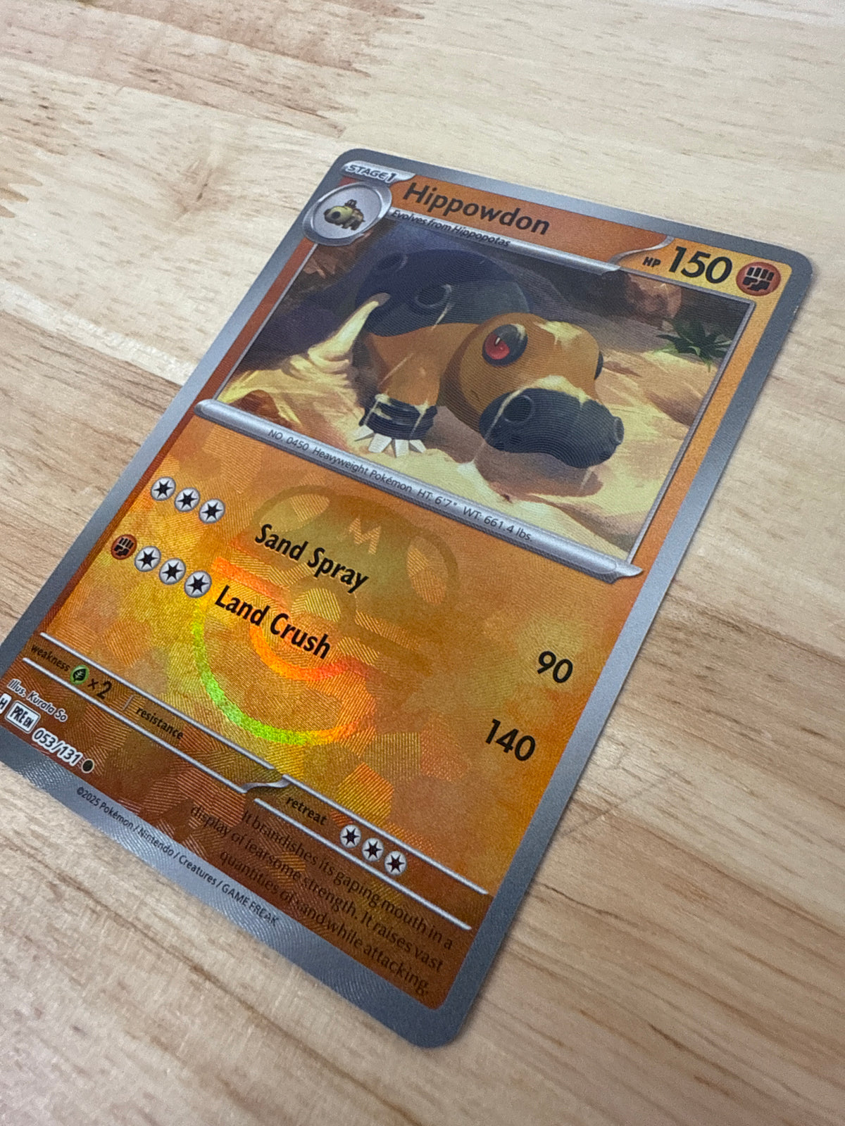 pokemon tcg card shop simulator Hippowdon 69/156 Rare 2018 variation to centering Buy Hippowdon 53/131 Masterball Holo