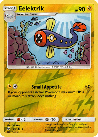 Eelektrik 45/147 Reverse Holo | Burning Shadows | Pokemon Card