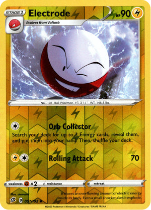Electrode 57/192 Reverse Holo | Rebel Clash | Pokemon Card