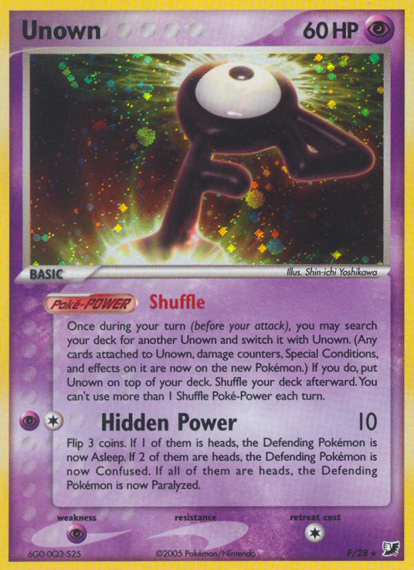 Unown F/115 Rare | Unseen Forces | Pokemon Card