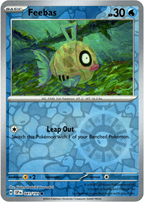 Feebas 41/191 Reverse Holo | Surging Sparks | Pokemon Card