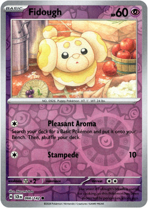 Fidough 66/142 Reverse Holo | Stellar Crown | Pokemon Card