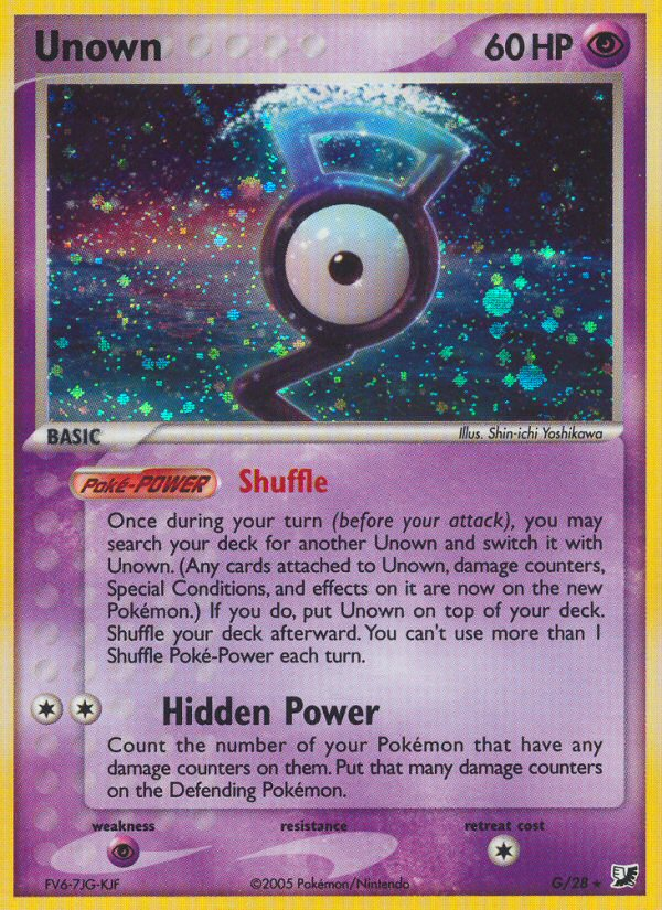 Unown G/115 Rare | Unseen Forces | Pokemon Card