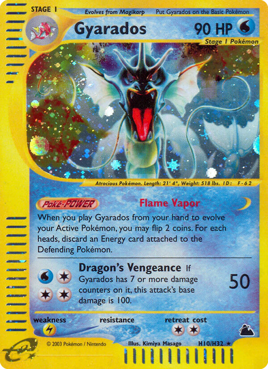 Gyarados H10/144 Rare Holo | Skyridge | Pokemon Card