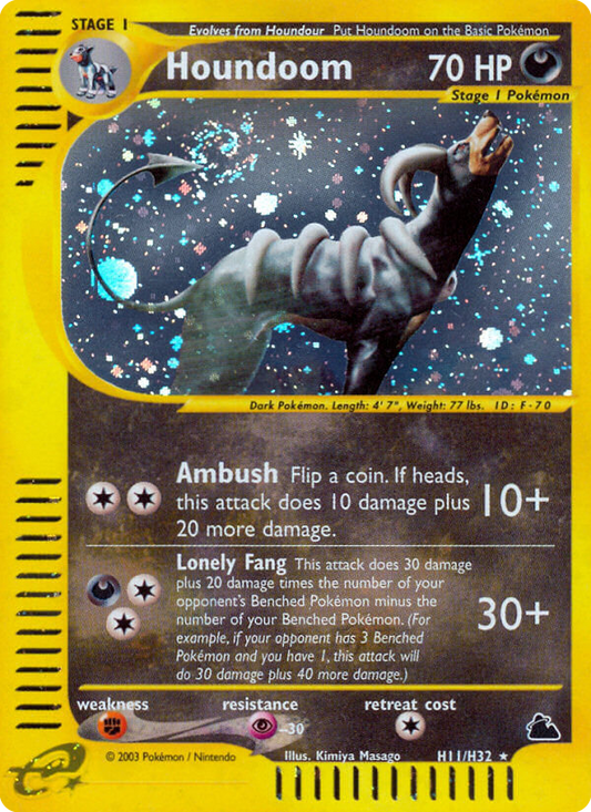 Houndoom H11/144 Rare Holo | Skyridge | Pokemon Card